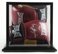 Julio Cesar Chavez, Marco Antonio Barrera & Erik Morales Signed Pair of Everlast Boxing gloves  with Display Case (JSA) at PristineAuction.com