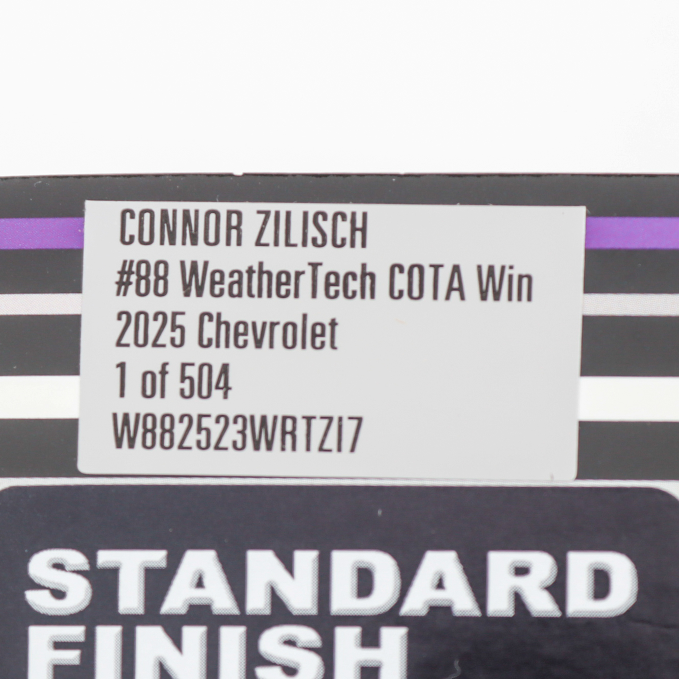 Connor Zilisch Signed 2025 #88 WeatherTech COTA Win Chevrolet | 1:24 Diecast Car (PA) at PristineAuction.com Connor Zilisch Signed 2025 #88 WeatherTech COTA Win Chevrolet | 1:24 Diecast Car (PA) at PristineAuction.com
