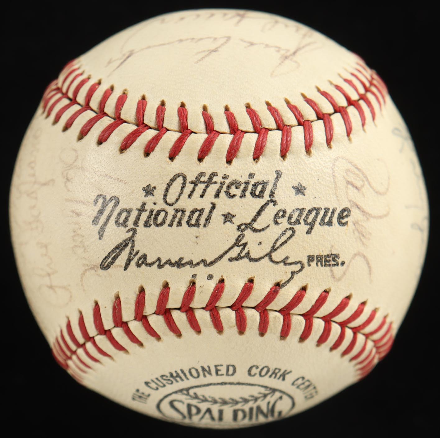 NL Greats ONL Baseball Signed by (26) with Lou Brock, Orlando Cepeda, Red Schoendienst, Ed Brunel (Beckett) at PristineAuction.com NL Greats ONL Baseball Signed by (26) with Lou Brock, Orlando Cepeda, Red Schoendienst, Ed Brunel (Beckett) at PristineAuction.com