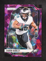 Saquon Barkley 2024 Panini Prizm Prizms Purple Ice #232 #117/225 at PristineAuction.com