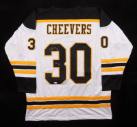 Gerry Cheevers Signed Jersey Inscribed "HOF 85" (JSA) at PristineAuction.com