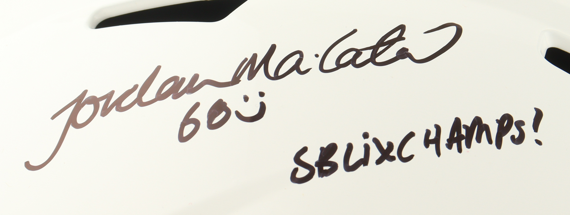 Jordan Mailata Signed Eagles Full-Size Speed Helmet Inscribed "SB LIX Champs!" (Beckett) at PristineAuction.com Jordan Mailata Signed Eagles Full-Size Speed Helmet Inscribed "SB LIX Champs!" (Beckett) at PristineAuction.com