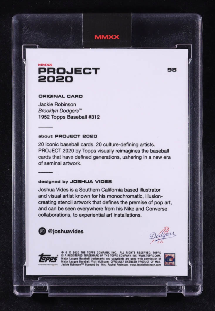 Jackie Robinson 2020 Topps Project 2020 #98 / Joshua Vides at PristineAuction.com Jackie Robinson 2020 Topps Project 2020 #98 / Joshua Vides at PristineAuction.com