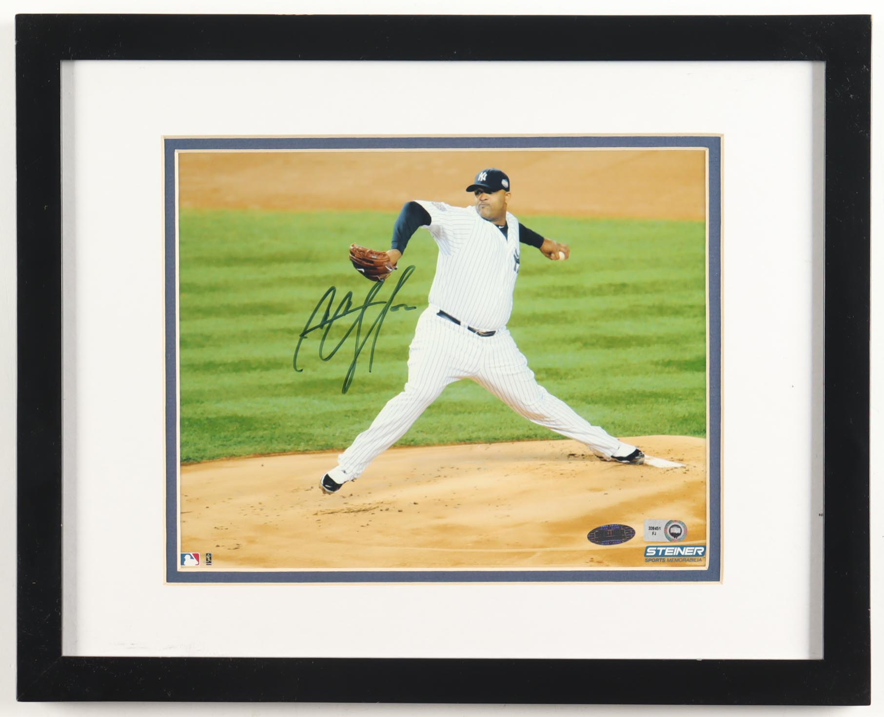 CC Sabathia Signed Yankees Custom Framed Photo Display (Steiner & MLB) at PristineAuction.com CC Sabathia Signed Yankees Custom Framed Photo Display (Steiner & MLB) at PristineAuction.com