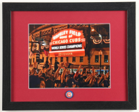 1920 Chicago Cubs Wrigley Field Custom Framed Photo Display with Vintage Cubs Lapel Pin at PristineAuction.com