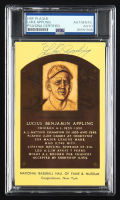 Luke Appling Signed Cut on Hall of Fame Plaque Postcard (PSA) at PristineAuction.com