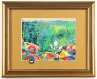 "Arnold Palmer At The Masters 1973" Custom Framed Leroy Neiman Art Display with Masters Pin at PristineAuction.com