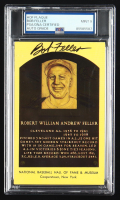Bob Feller Signed Cut on Hall of Fame Plaque Postcard (PSA Auto 9) at PristineAuction.com