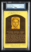 William Terry Signed Cut on Hall of Fame Plaque Postcard (PSA) at PristineAuction.com