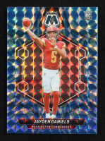 Jayden Daniels 2024 Panini Mosaic Prizm Blue Reactive #302 RC at PristineAuction.com