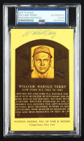 William Terry Signed Cut on Hall of Fame Plaque Postcard (PSA) at PristineAuction.com