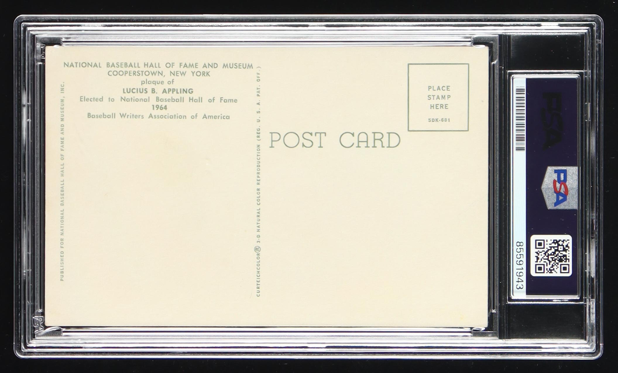 Luke Appling Signed Cut on Hall of Fame Plaque Postcard (PSA) at PristineAuction.com Luke Appling Signed Cut on Hall of Fame Plaque Postcard (PSA) at PristineAuction.com