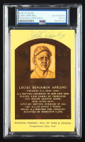Luke Appling Signed Cut on Hall of Fame Plaque Postcard (PSA) at PristineAuction.com