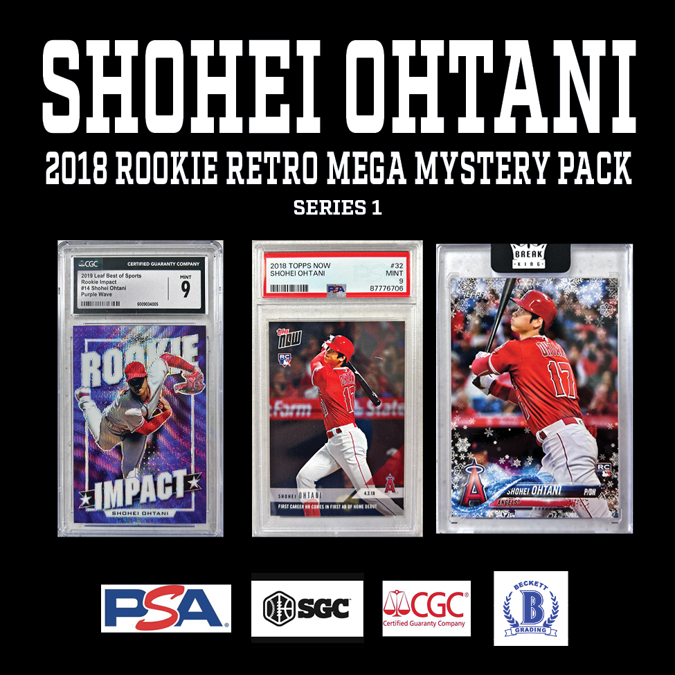 Break King ""SHOHEI OHTANI 2018 ROOKIE RETRO"" MEGA Mystery Box / Pack Series 1 at PristineAuction.com Break King ""SHOHEI OHTANI 2018 ROOKIE RETRO"" MEGA Mystery Box / Pack Series 1 at PristineAuction.com
