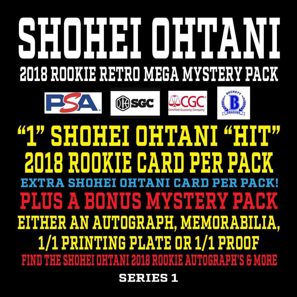 Break King ""SHOHEI OHTANI 2018 ROOKIE RETRO"" MEGA Mystery Box / Pack Series 1 at PristineAuction.com Break King ""SHOHEI OHTANI 2018 ROOKIE RETRO"" MEGA Mystery Box / Pack Series 1 at PristineAuction.com