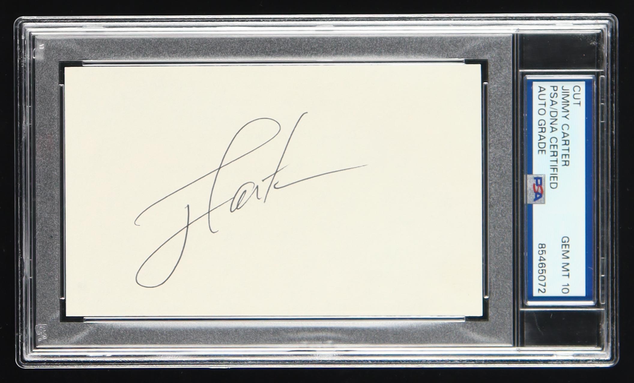 Jimmy Carter Signed Index Card (PSA Auto GEM MT 10) at PristineAuction.com Jimmy Carter Signed Index Card (PSA Auto GEM MT 10) at PristineAuction.com