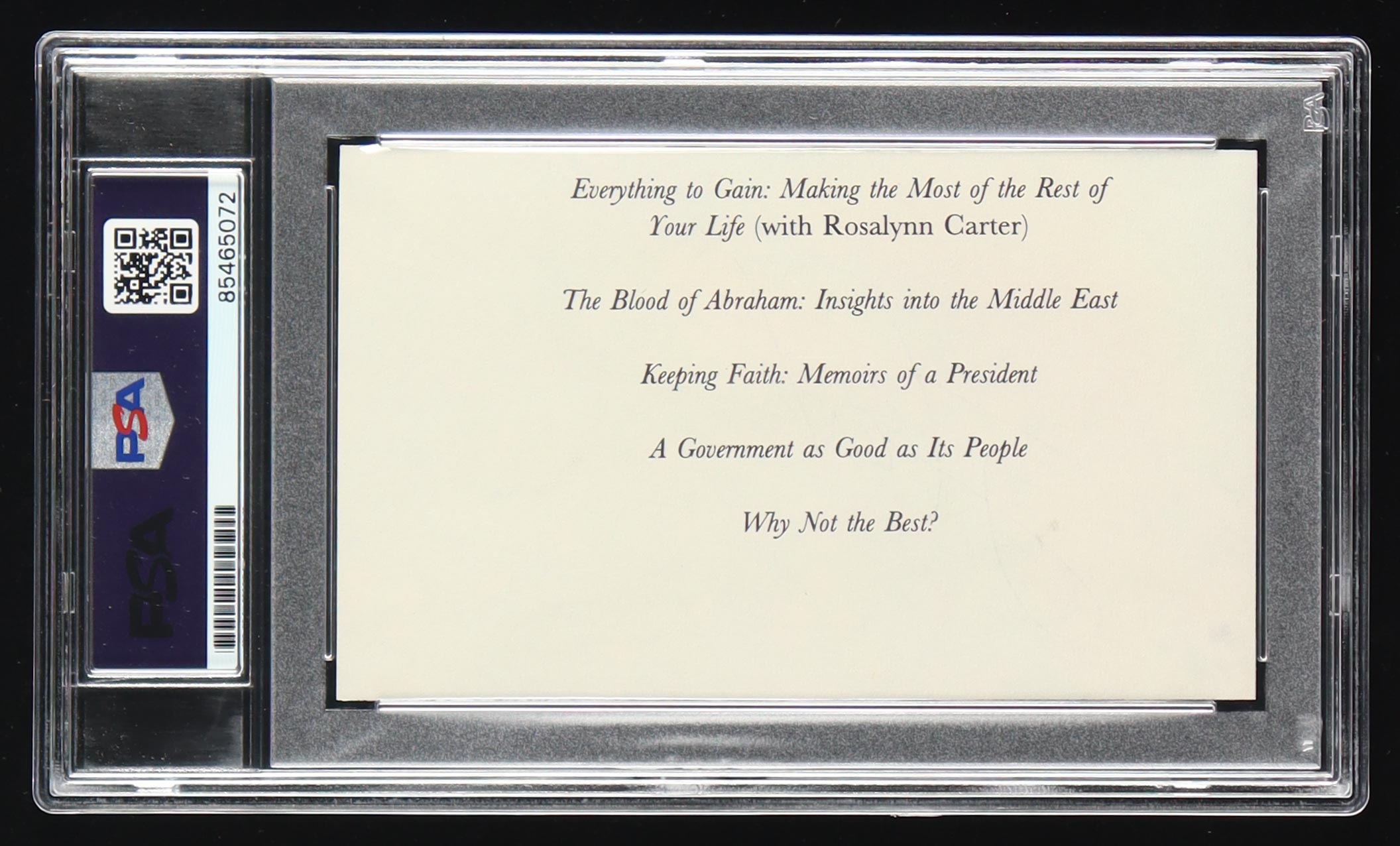 Jimmy Carter Signed Index Card (PSA Auto GEM MT 10) at PristineAuction.com Jimmy Carter Signed Index Card (PSA Auto GEM MT 10) at PristineAuction.com