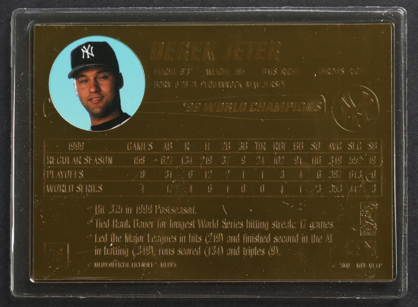 The Danbury Mint 22KT 1999 World Champions Baseball Complete Set of (32) Sports Cards in Commemorative Binder at PristineAuction.com The Danbury Mint 22KT 1999 World Champions Baseball Complete Set of (32) Sports Cards in Commemorative Binder at PristineAuction.com