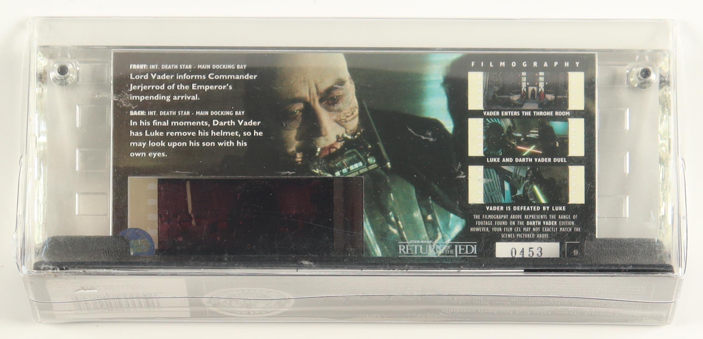 "Star Wars Return of the Jedi" Original 70mm Film Cell In Original Sealed Package at PristineAuction.com "Star Wars Return of the Jedi" Original 70mm Film Cell In Original Sealed Package at PristineAuction.com