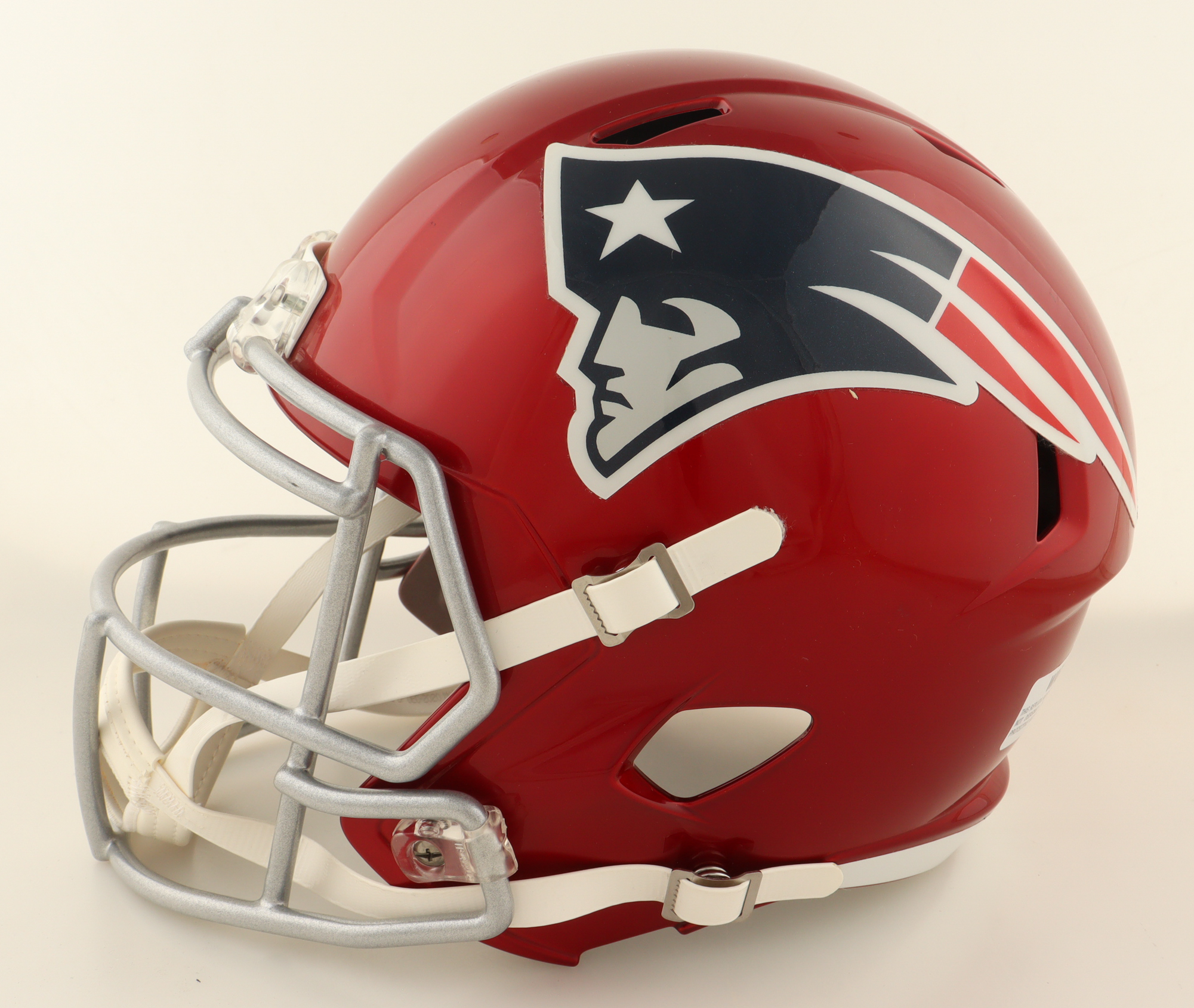 Mac Jones Signed Patriots Full-Size Flash Alternate Speed Helmet (Beckett) at PristineAuction.com Mac Jones Signed Patriots Full-Size Flash Alternate Speed Helmet (Beckett) at PristineAuction.com