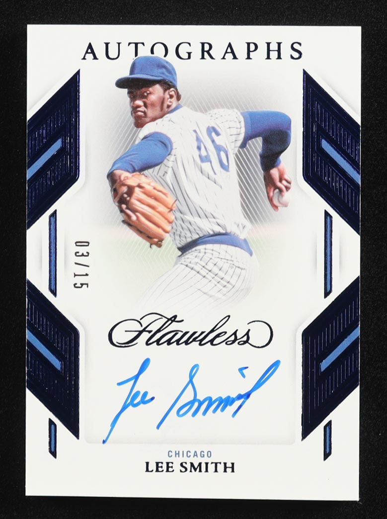 Lee Smith 2023 Panini Flawless Blue Auto #FA-LS #03/15 at PristineAuction.com Lee Smith 2023 Panini Flawless Blue Auto #FA-LS #03/15 at PristineAuction.com
