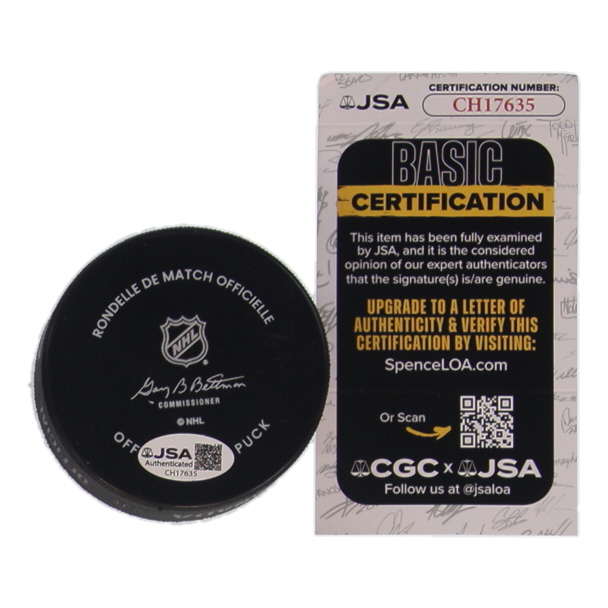 Matt Coronato Signed Flames Logo Hockey Puck (JSA) at PristineAuction.com Matt Coronato Signed Flames Logo Hockey Puck (JSA) at PristineAuction.com