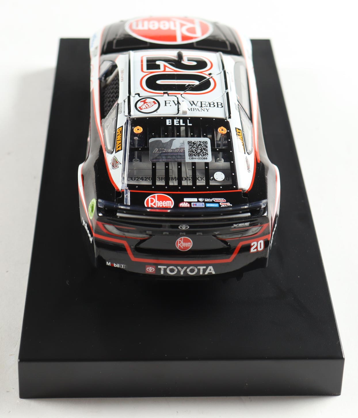 Christopher Bell Signed 2024 #20 Rheem New Hampshire Win Camry | 1:24 Diecast Car (Bell COA) at PristineAuction.com Christopher Bell Signed 2024 #20 Rheem New Hampshire Win Camry | 1:24 Diecast Car (Bell COA) at PristineAuction.com