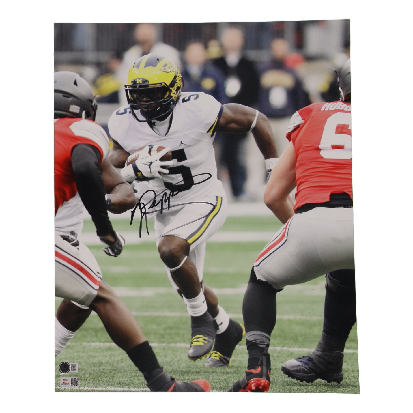 Jabrill Peppers Signed Michigan Wolverines 16x20 Photo (Beckett) at PristineAuction.com Jabrill Peppers Signed Michigan Wolverines 16x20 Photo (Beckett) at PristineAuction.com