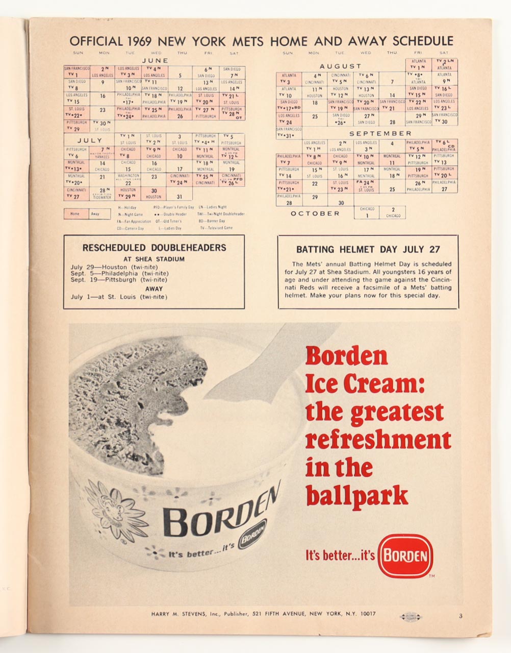 1969 New York Mets Shea Stadium On-Site Program at PristineAuction.com 1969 New York Mets Shea Stadium On-Site Program at PristineAuction.com
