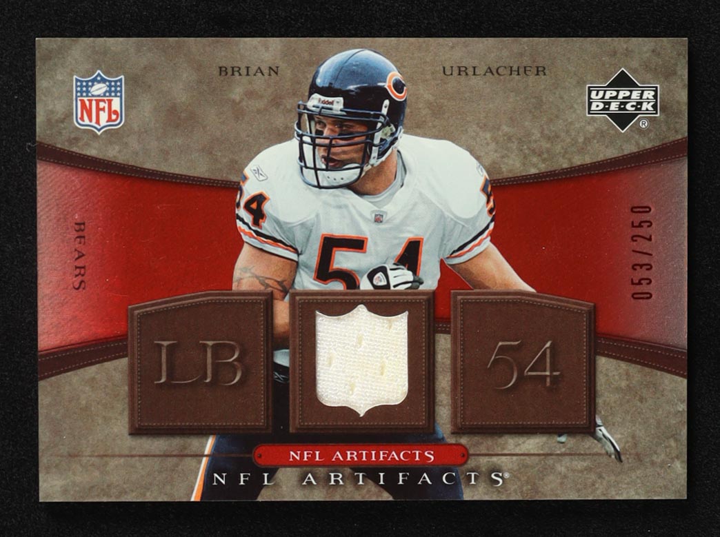 Brian Urlacher 2007 Upper Deck Artifacts Red Game-Used Jersey #NFL-BU #053/250 at PristineAuction.com Brian Urlacher 2007 Upper Deck Artifacts Red Game-Used Jersey #NFL-BU #053/250 at PristineAuction.com