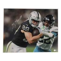 Brock Bowers Signed Raiders 16x20 Photo (Beckett) at PristineAuction.com