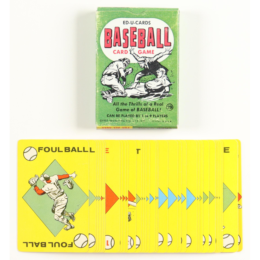 Vintage 1957 Baseball Card Game with Original Packaging | Pristine Auction
