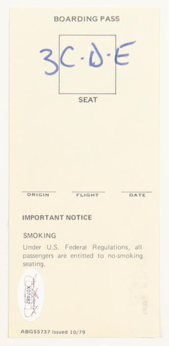 Muhammad Ali Signed Vintage US Air Flight Ticket (JSA) at PristineAuction.com Muhammad Ali Signed Vintage US Air Flight Ticket (JSA) at PristineAuction.com