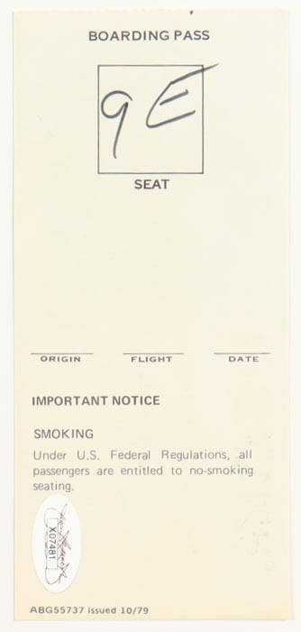 Muhammad Ali Signed Vintage US Air Flight Ticket (JSA) at PristineAuction.com Muhammad Ali Signed Vintage US Air Flight Ticket (JSA) at PristineAuction.com