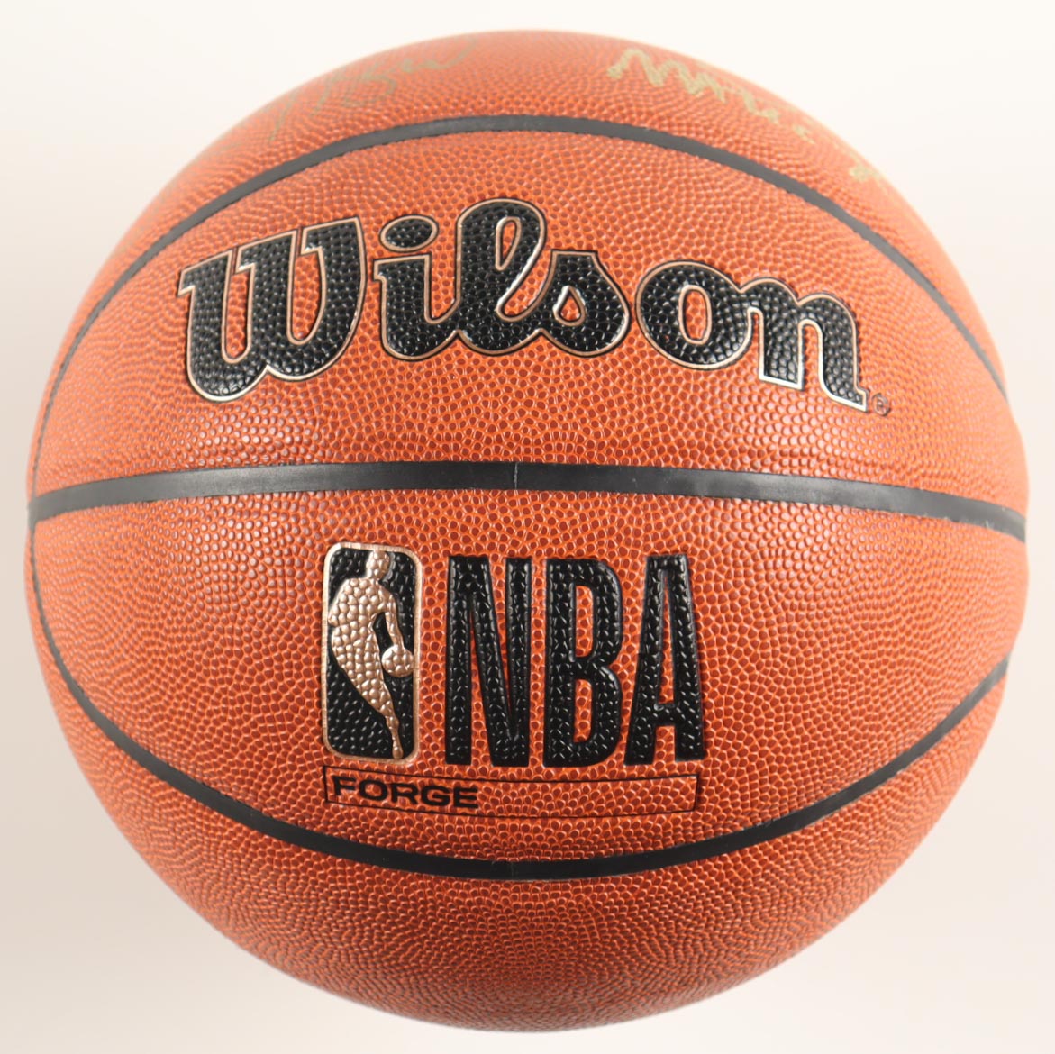 Magic Johnson & Larry Bird Signed NBA Logo Basketball with Display Case (Beckett & PSA) at PristineAuction.com Magic Johnson & Larry Bird Signed NBA Logo Basketball with Display Case (Beckett & PSA) at PristineAuction.com