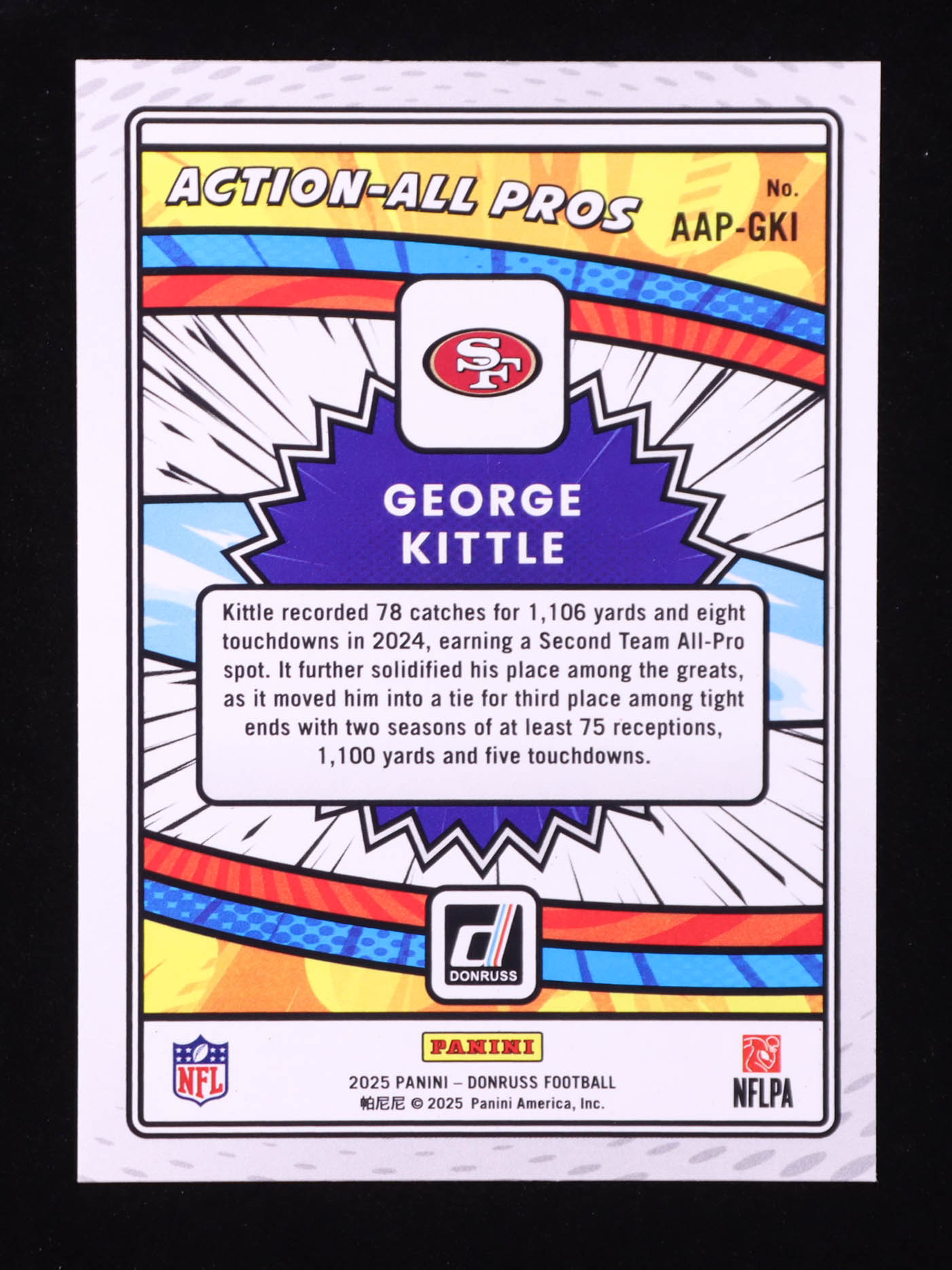 George Kittle 2025 Donruss Action All Pros #16 at PristineAuction.com George Kittle 2025 Donruss Action All Pros #16 at PristineAuction.com