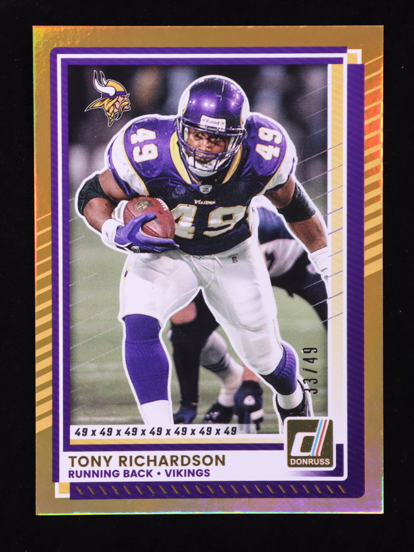 Tony Richardson 2025 Donruss Jersey Number #70 #33/49 at PristineAuction.com Tony Richardson 2025 Donruss Jersey Number #70 #33/49 at PristineAuction.com
