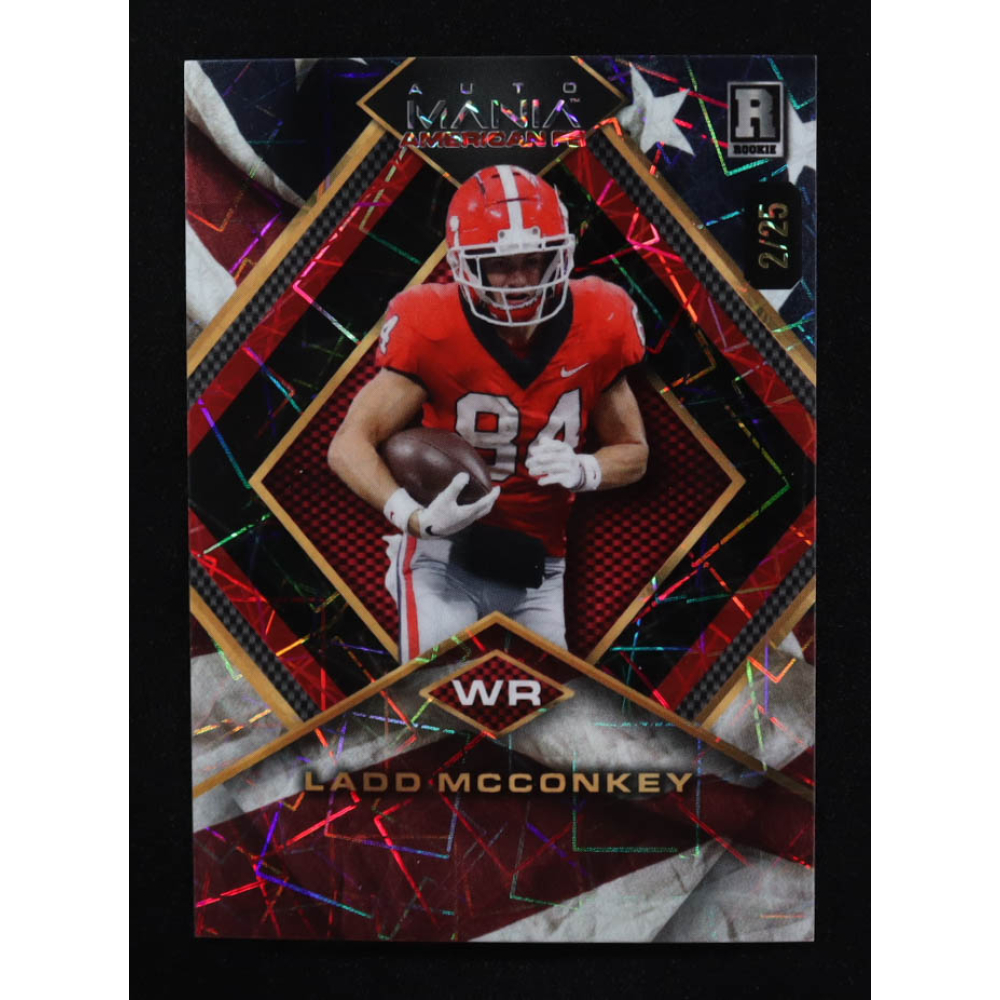 Ladd Mcconkey 2024 Wild Card Automania American FB Holo-Lux Diamond #AMADP-LM RC #2/25 at PristineAuction.com