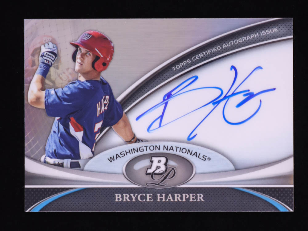 Bryce Harper 2011 Bowman Platinum Prospect Autograph Refractors #BH RC at PristineAuction.com Bryce Harper 2011 Bowman Platinum Prospect Autograph Refractors #BH RC at PristineAuction.com