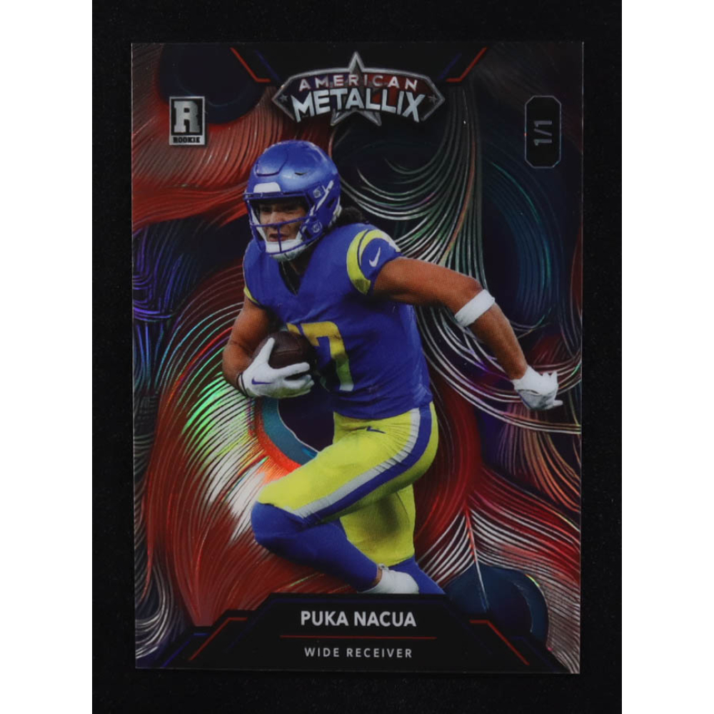 Puka Nacua 2023 Wild Card American Mettallix #WMMF-PN RC #1/1 at PristineAuction.com