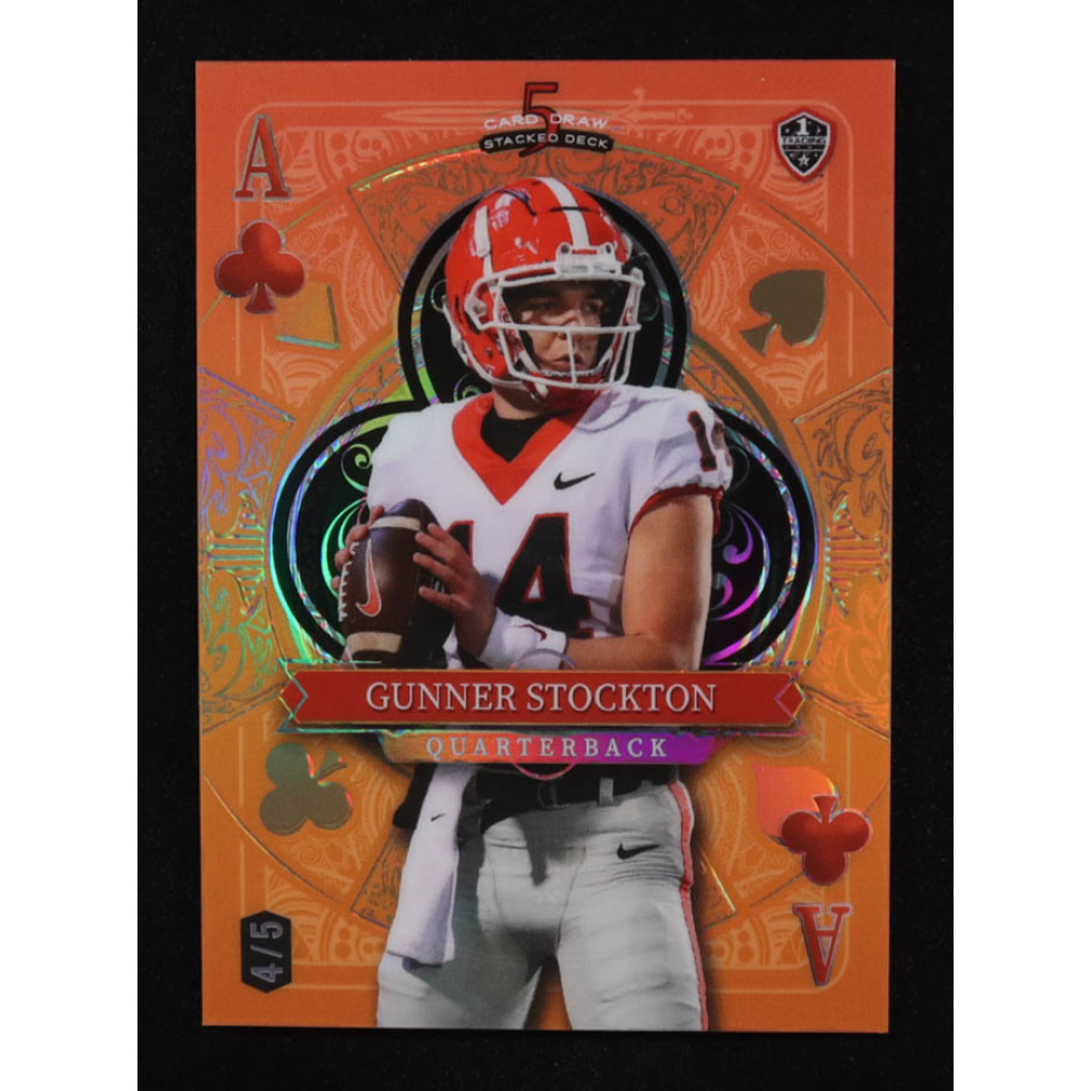 Gunner Stockton 2024 Wild Card 5 Card Draw Stacked Deck Ace Of Clovers #SDPC-GSN RC #4/5 at PristineAuction.com