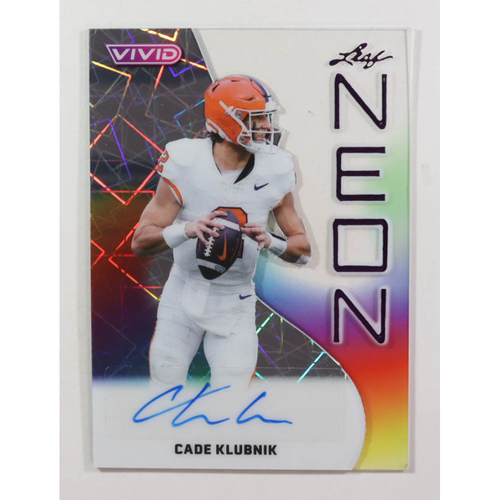 Cade Klubnik 2025 Leaf Vivid Neon Auto #NA-CK1 RC #3/4 at PristineAuction.com
