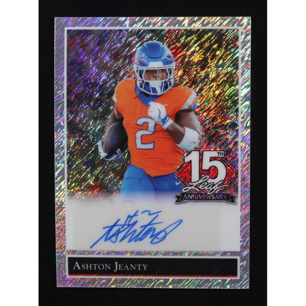 Ashton Jeanty 2025 Leaf 15th Anniversary Gold Leaf Stars Auto #92-AJ1 RC #1/1 at PristineAuction.com