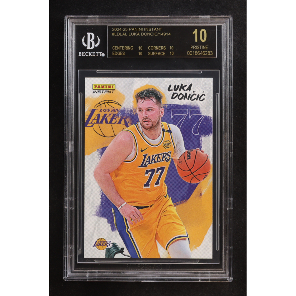 Luka Doncic 2024-25 Panini Instant #LDLAL (BGS 10 | Pristine Black Label) at PristineAuction.com