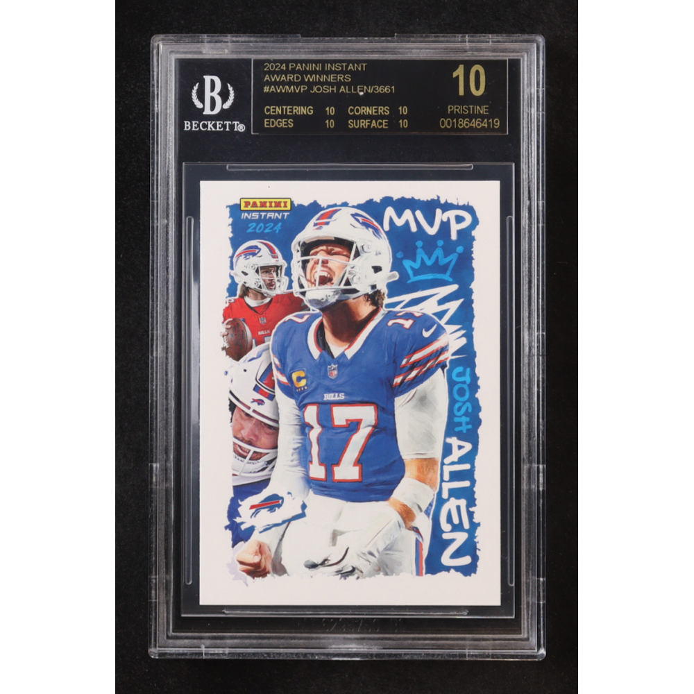 Josh Allen 2024 Panini Instant Award Winners #AWMVP (BGS 10 | Pristine Black Label) at PristineAuction.com