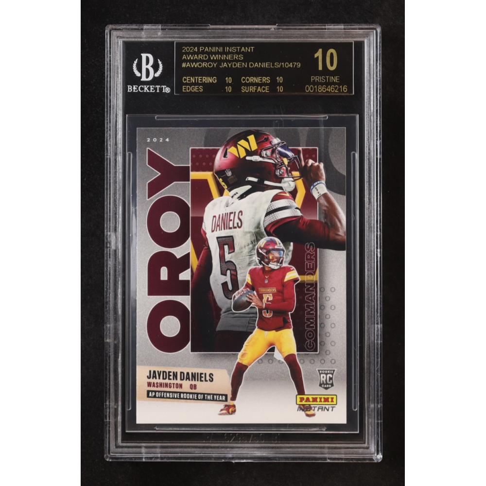 Jayden Daniels 2024 Panini Instant Award Winners #AWOROY RC (BGS 10 | Pristine Black Label) at PristineAuction.com
