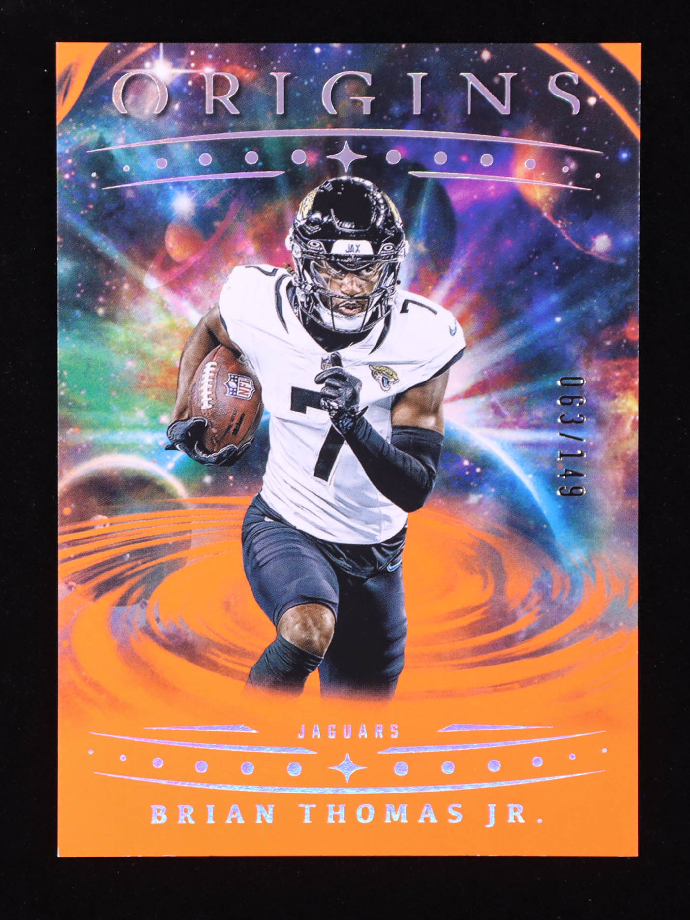 Brian Thomas Jr. 2025 Panini Origins Orange #82 #063/149 at PristineAuction.com Brian Thomas Jr. 2025 Panini Origins Orange #82 #063/149 at PristineAuction.com