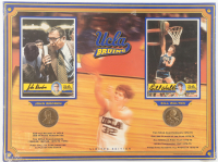 Bill Walton & John Wooden Signed UCLA Bruins LE 12x16 Display with Bronze Coins (Optimum Group) at PristineAuction.com