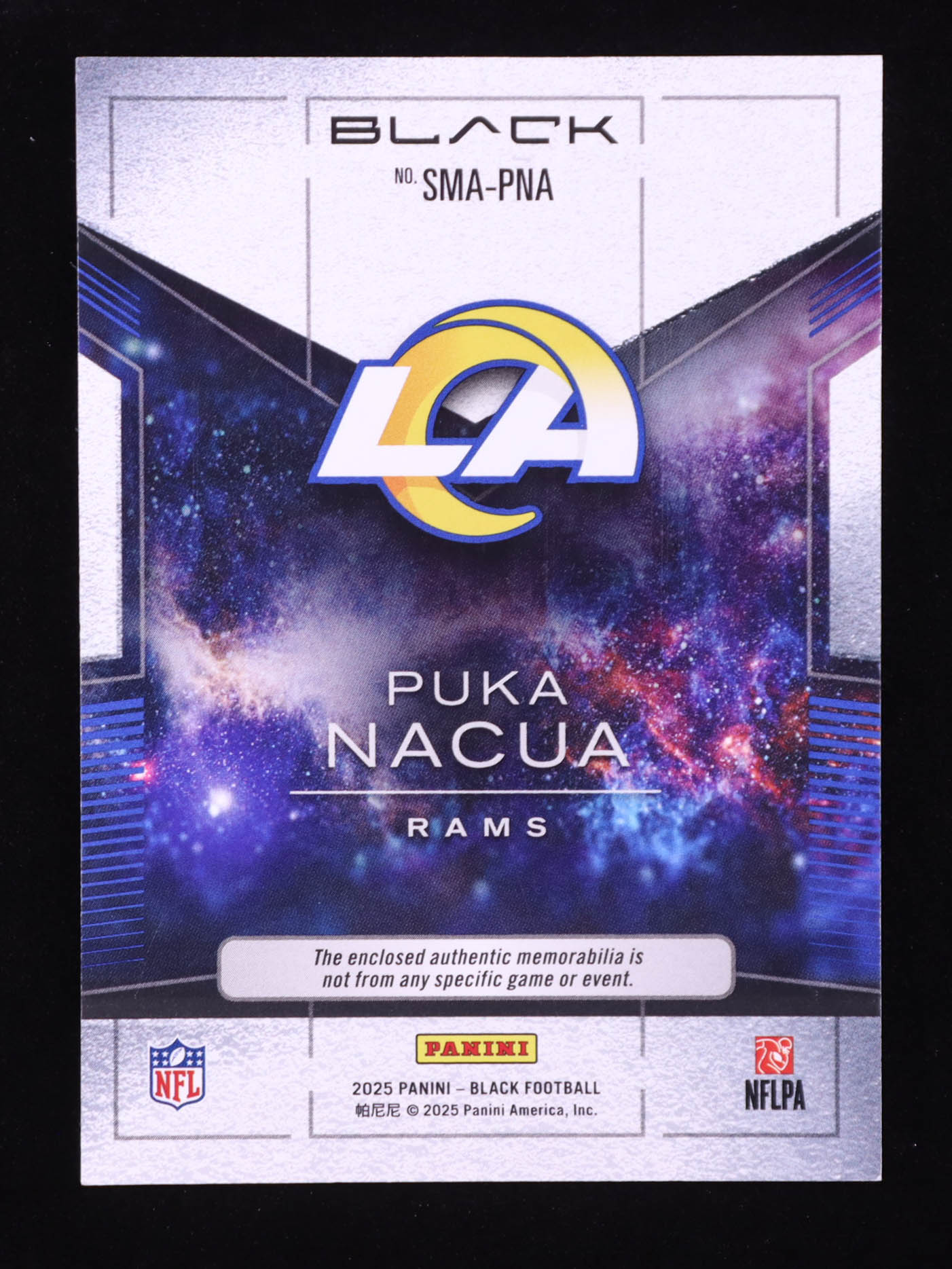 Puka Nacua 2025 Panini Black Starlight Materials Royal #12 #107/149 at PristineAuction.com Puka Nacua 2025 Panini Black Starlight Materials Royal #12 #107/149 at PristineAuction.com