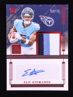 Elic Ayomanor 2025 Panini Impeccable Rookie Patch Autographs Red #2 #56/75 RC at PristineAuction.com